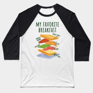 My Favorite Breakfast Baseball T-Shirt